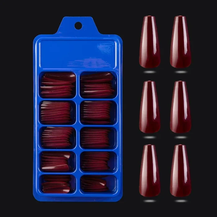 100Pcs Natural Coffin Press-On Fake Nails - Long Ballerina Style Nail Art Tips- All Our Products Come with an Amazing Warranty!