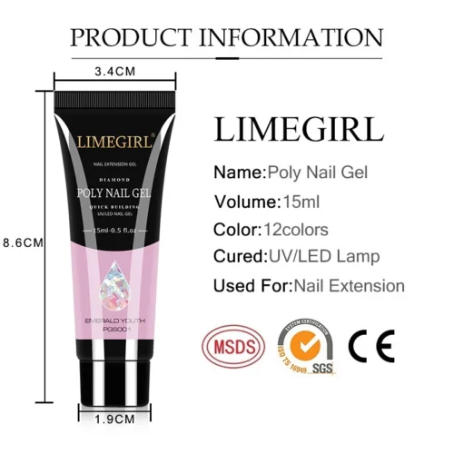 15ml Nail Gel Kit- Quick Extension & Polymer Solution