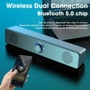 Bluetooth 4D Surround Speaker: Home Theater Sound System Computer Soundbar for TV, Subwoofer Wired Stereo with Strong Bass