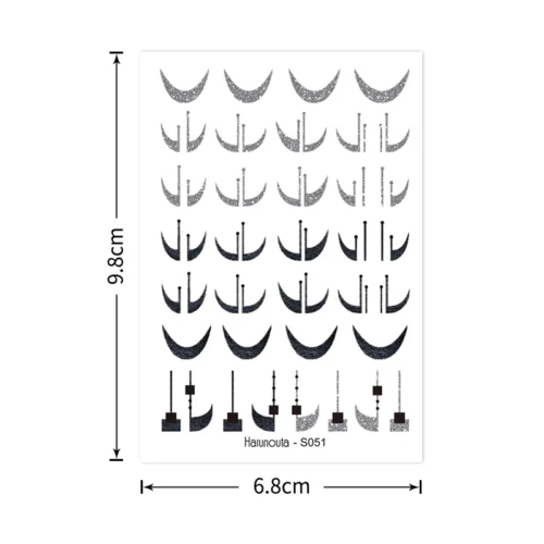 3D Heart Nail Sticker – Gold Glitter Love Decal for Nail Art