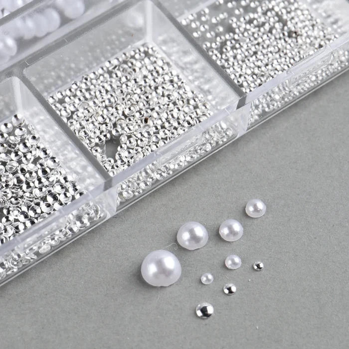 Pearl Half-Round Nail Art Rhinestones – DIY Decoration – Great Warranty on All Our Products!!!