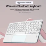 Bluetooth Touchpad Keyboard: Wireless Keyboard for Smartphones, PCs, Computers, Laptops. Compatible with iOS, Android, Windows, iPad