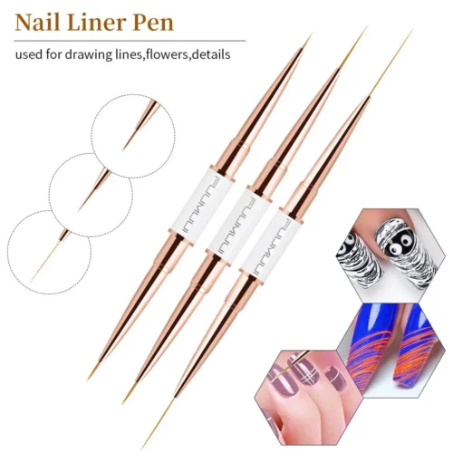 Dual-Ended Nail Art Brush Set – 5PCS for 10 Brush Designs