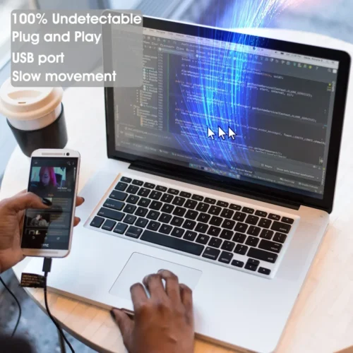 Mouse Jiggler: Undetectable USB Port Device for Computer Laptop, Keeps PC Awake with Simulated Mouse Movement