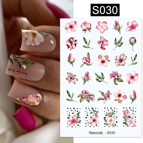 3D Heart Nail Sticker – Gold Glitter Love Decal for Nail Art