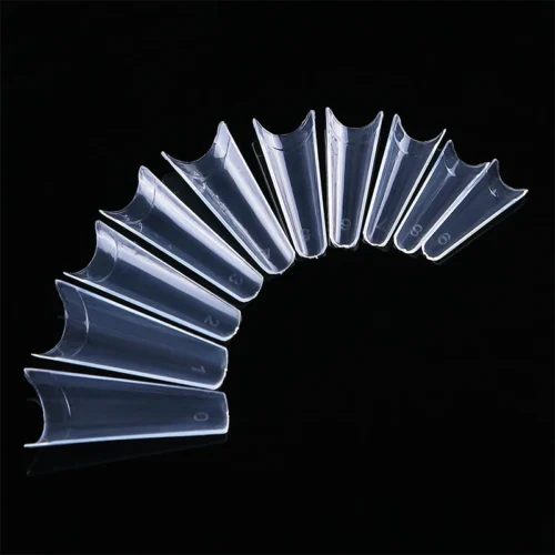 Clear French Coffin Nail Tips – 500PCS Press-On False Nails