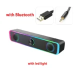 Bluetooth Speaker: 4D Surround Soundbar Wired Computer Speakers Stereo Subwoofer Sound Bar for Laptop PC, Theater TV with Aux 3.5mm Connectivity