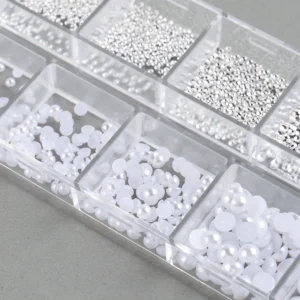 Pearl Half-Round Nail Art Rhinestones – DIY Decoration – Great Warranty on All Our Products!!!