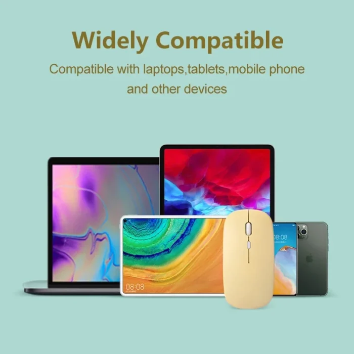 Wireless Bluetooth Mouse: Compatible with iPad, Samsung, Huawei, Lenovo, MiPad, Android, Windows Tablet, Laptop, Notebook, Computer