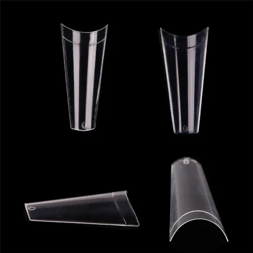 Clear French Coffin Nail Tips – 500PCS Press-On False Nails