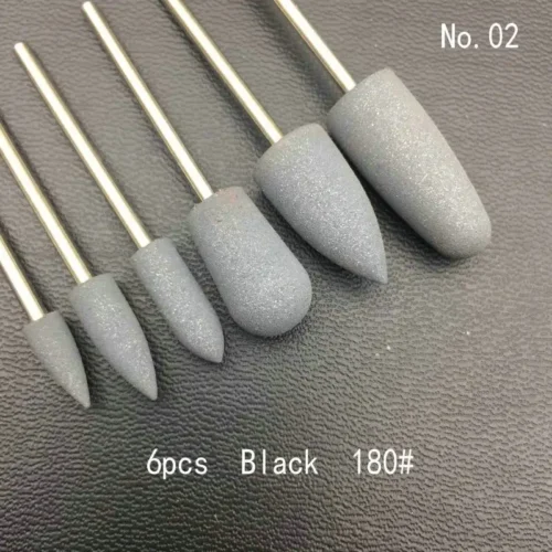 Silicon Nail Drill Set – 6PCS Electric Polishing Tools