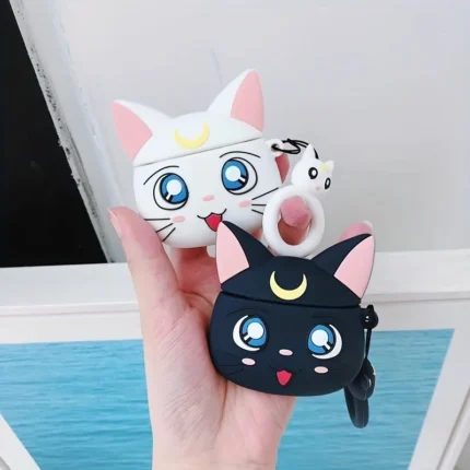 Cute 3D Cartoon Cat Design Silicone Protective Case for AirPods 1/2/Pro