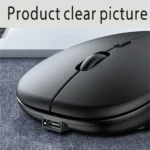 Rechargeable Dual Mode Bluetooth Wireless Mouse: Silent, Ergonomic, for PC, Laptops, 2.4 USB