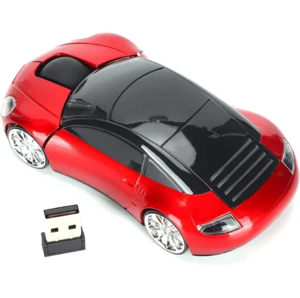 2.4G Wireless Mouse Car Mouse, Wireless Mouse Car Shape Ergonomic Optical Cordless Mice with USB Receiver Mouse for PC Office