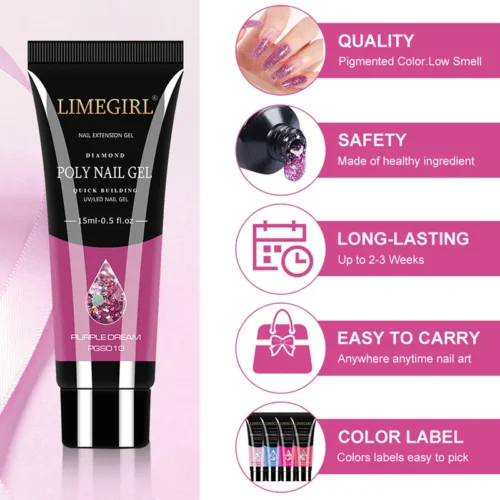 15ml Nail Gel Kit- Quick Extension & Polymer Solution