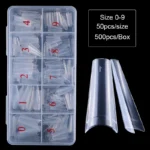 500pcs Clear French Coffin Press-On False Nail Tips - Gel Polish Manicure Capsule Warranty In All Our Products!!!
