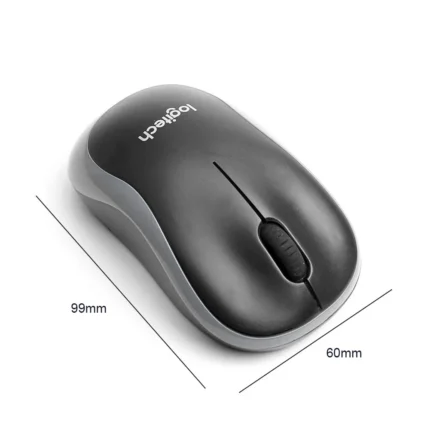 M185 2.4 GHz USB Wireless Mouse: Logitech Mouse, 1000DPI Optical, Ergonomic, for Mac OS/Windows, Mini PC Gamer Mouse