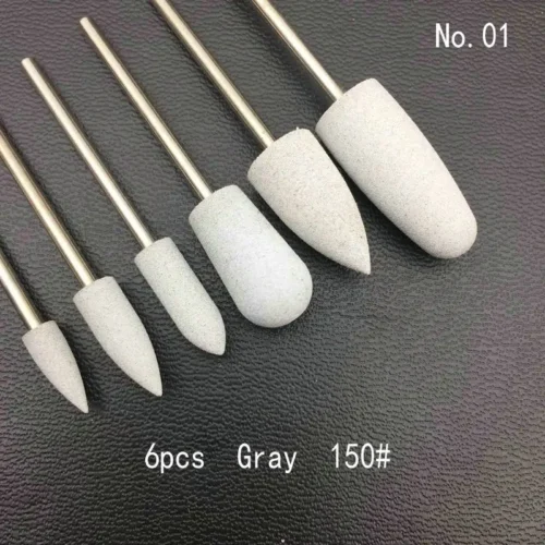 Silicon Nail Drill Set – 6PCS Electric Polishing Tools