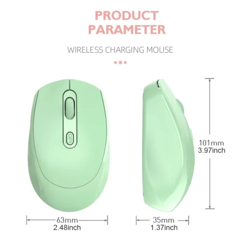 Rechargeable 2.4G Ergonomic Wireless Mouse, For Laptop, PC, Chromebook, and Notebook