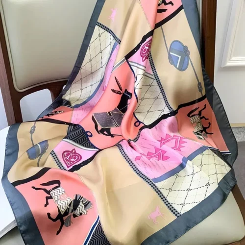 Fashionable Square Headband Scarf for Women – Stylish Silk Accessory