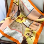 Fashionable Kerchief Prints, this Square Scarf can be worn as a Headband, Neck Kerchief, or Lady’s Muffler