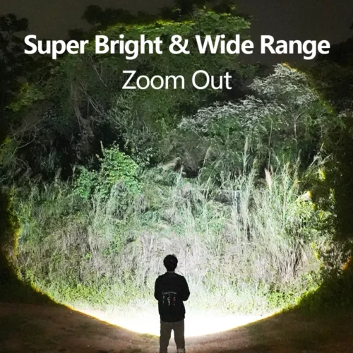 Tactic LED Tactical Flashlight – Super Bright USB Rechargeable Flashlight for Outdoor Use