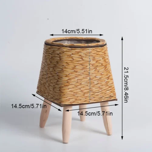 Elegant Fashionable Rattan Woven Flower Pot – Flower Basket with Removable Legs
