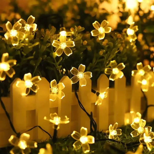 Magical Solar Flower Fairy Light String – Flower-Shaped Solar Decorative Lights for Outdoor