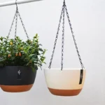 2 Sets of Hanging Planters – Indoor/Outdoor Hanging Plant Pots, Baskets for Flowers and Watering