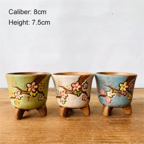 Hand Painted Ceramic Pots: Korean Simple Ceramic Flower Pot