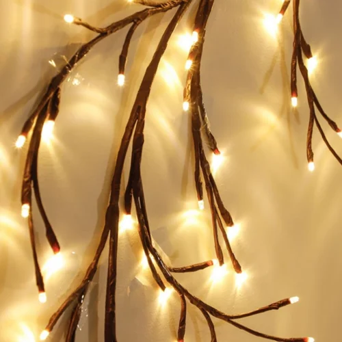 Elegant Wall Decor Willow Vine Design Lights – 8 Modes, USB/Solar Branch Lights