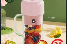 Portable Rechargeable Juicer Cup for Students & Home - Multifunctional Electric Smoothie Maker for Small Kitchens