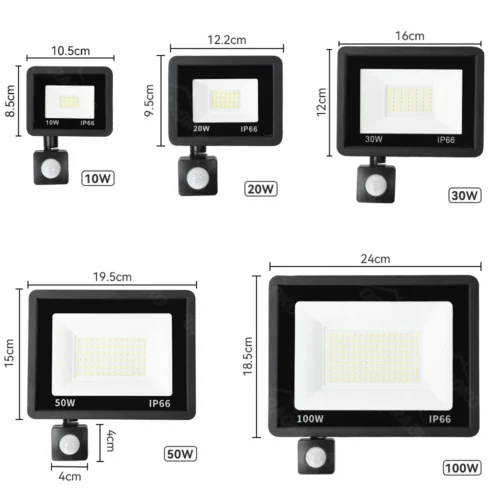 Motion Sensor Outdoor LED Lights – Waterproof LED Spotlight for Outdoor Security