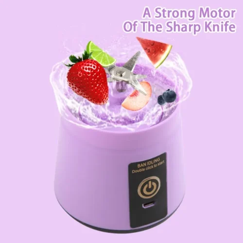 Compact USB Portable Fruit Juice Blender – 6-Blade Mini Juicer for Home & Travel