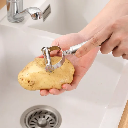 Effortless Stainless Steel 3-in-1 Peeler – Grater & Julienne Tool for Kitchen
