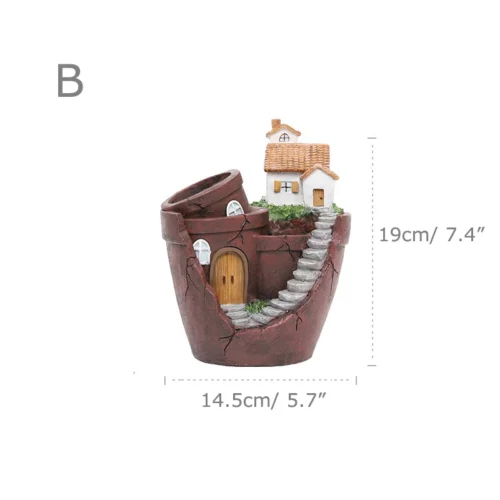 Unique Flower Pot Farmhouse Decor: Decorative Planter for Succulents