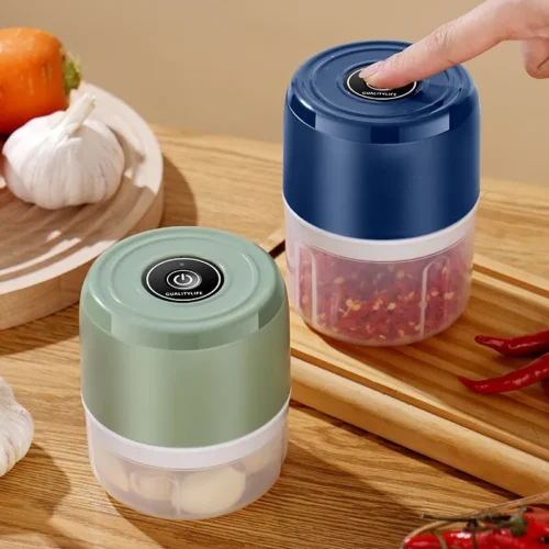 Compact USB Electric Food Chopper & Garlic Crusher - Mini Grinder for Meat, Vegetables, and Kitchen Use