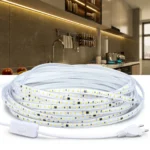 Waterproof LED Strip Light – 220V, High Brightness 120 LEDs/m, with Switch for Home, Kitchen, Outdoor Garden Decoration