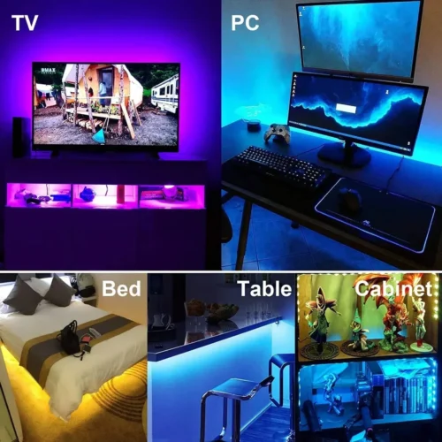 Vibrant Multicolor LED Light Strip – RGB Tape with WiFi and Bluetooth Control