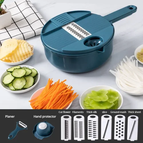 Eco-Friendly Manual Salad Vegetable Chopper – Durable Grater for Cutting Carrots, Potatoes, and More