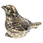 Vintage Brass Tea Pet Sparrow Sculpture - Retro Avian Tabletop Ornament