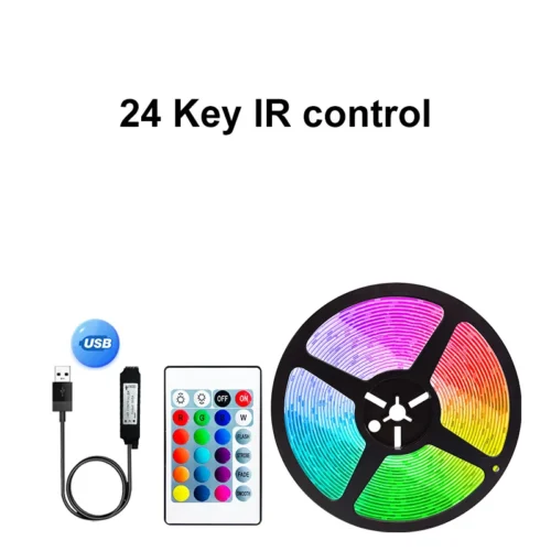 Versatile Colorful LED String Light with Control – RGB Roll Decor LED Strip Light USB