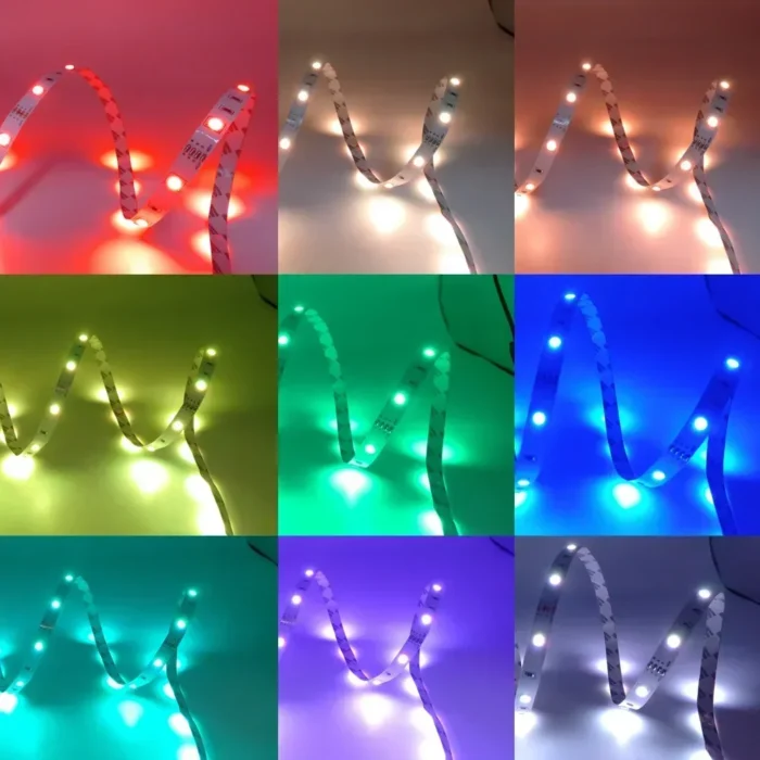 5050 LED Strip Lights – 5V USB RGB Tape with WiFi and Bluetooth Control, 5M for Colorful Children’s Gaming Room and Wall Decoration