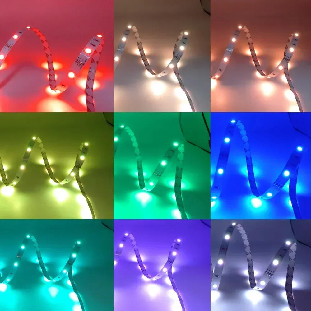 5050 LED Strip Lights – 5V USB RGB Tape with WiFi and Bluetooth Control, 5M for Colorful Children’s Gaming Room and Wall Decoration