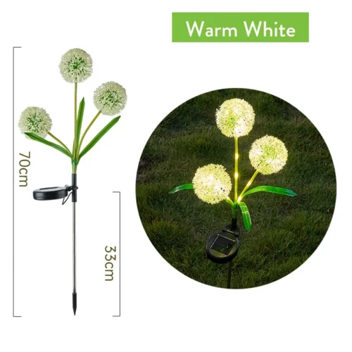 Solar Dandelion Flower Light – Waterproof LED Decorative Lamp for Gardens & Pathways
