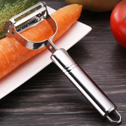 Premium Stainless Steel 3-in-1 Grater Julienne Peeler - High-Quality Tool for Potatoes, Cucumbers, Carrots, and More | Vegetable Fruit Peeler & Slicer