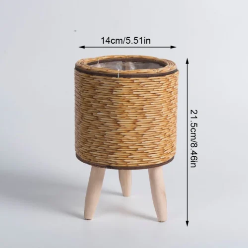 Elegant Fashionable Rattan Woven Flower Pot – Flower Basket with Removable Legs