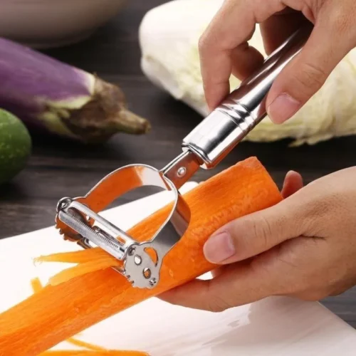 Effortless Stainless Steel 3-in-1 Peeler – Grater & Julienne Tool for Kitchen