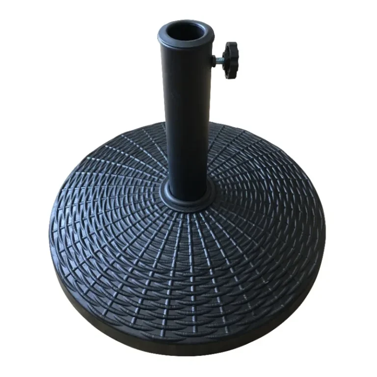 22 lbs Black Round Powder Coated Resin Patio Umbrella Base