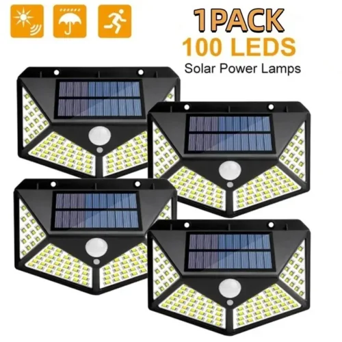 Outdoor Motion Sensor Solar Lamp – LED Garden Light with IP44 Weatherproof Design